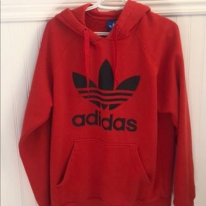 Men’s orange Adidas pullover size large